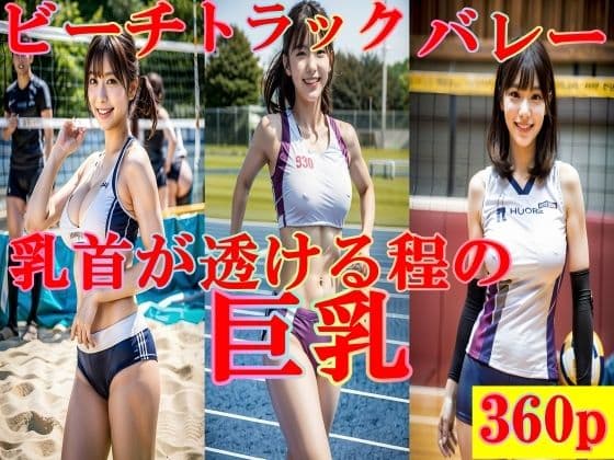 巨乳！ 陸上！ ビーチ！ バレー女子！ 360p！！