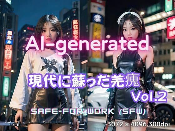 【AI実写】現代に蘇った羌瘣 ── 街角の剣士グラビア写真集 Vol.2