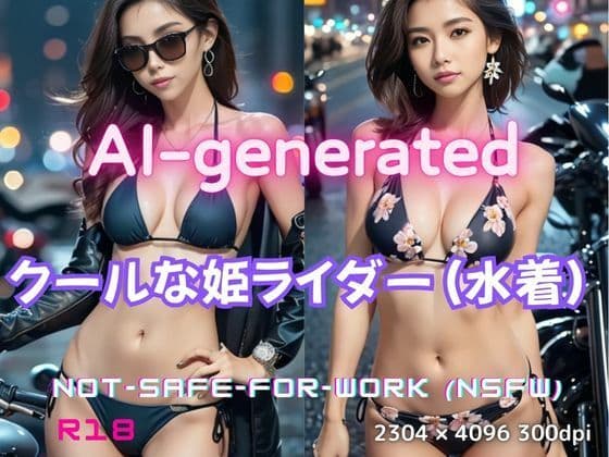 姫ライダー - 黒革に包まれた美しき旅人（水着バージョン）