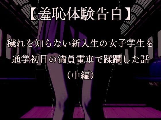【羞恥体験告白】穢れを知らない新入生の女子学生を通学初日の満員電車で蹂躙した話（中編）CGなし版