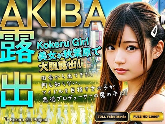 【Kokeru Girl】アイドルを目指す女の子が騙され秋葉原で大胆露出
