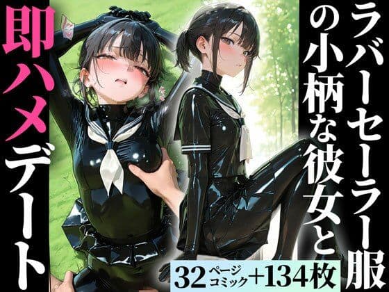 ラバー制服の彼女と野外セックス｜護謨学院