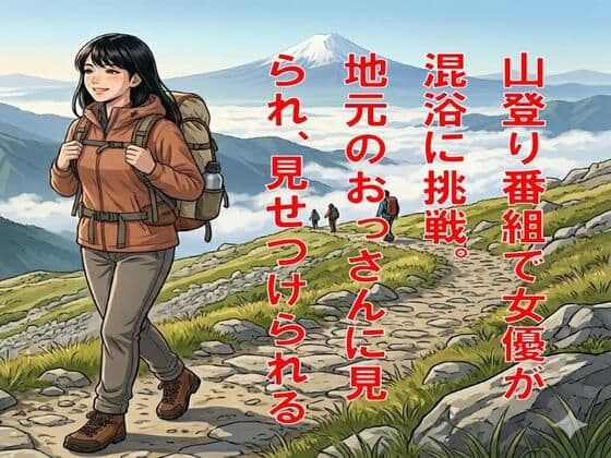 山登り番組で女優が混浴に挑戦。地元のおっさんに見られ見せつけられる