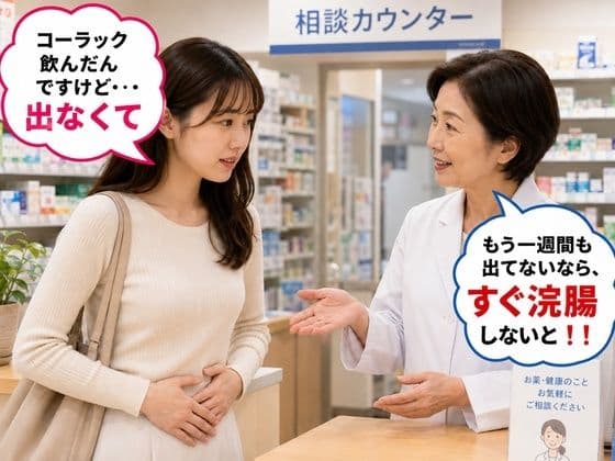 薬局で便秘相談したら浣腸をオススメされてします女子 3